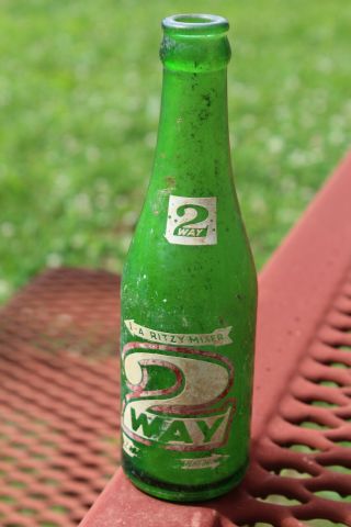 Gadsden Alabama 2 Way Two Dr Pepper Acl Bottle 1939 Ala Al Rare