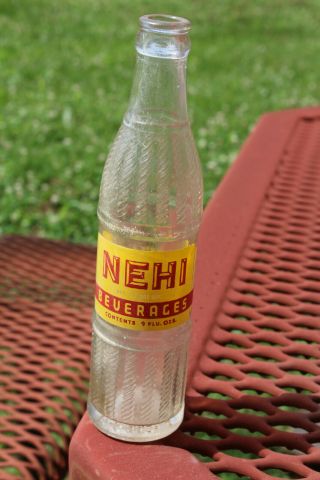 Gadsden Alabama Nehi Red Yellow Acl Bottle Ala Al 9 Oz 1954 Rare