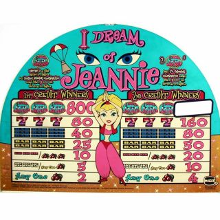 Igt S2000 Top Glass,  I Dream Of Jeannie (832 - 613 - 00)