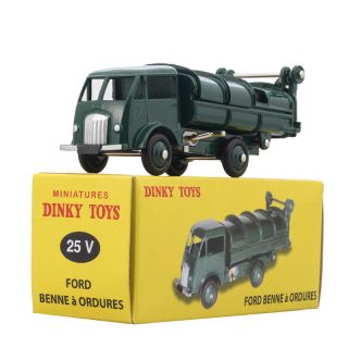 1:43 Diecast Atlas Dinky Toys 25 V Ford Benne A Ordures & 25 Vs Studebaker Benne