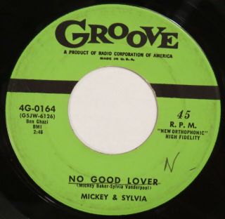Mickey & Sylvia No Good Lover Groove 45 Mod R&b 1956 7” Hear