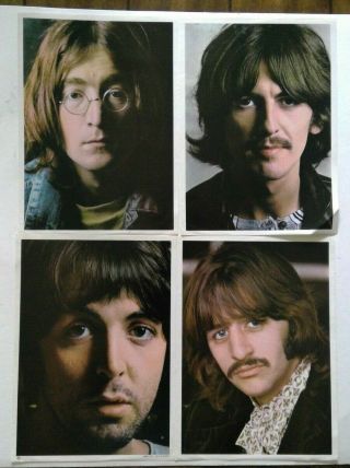 1968 The BEATLES white album with poster and pictures - 7