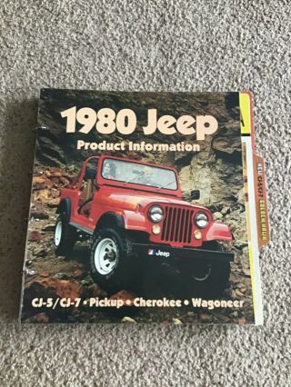 1980 Jeep Dealership Showroom Large Product Information Album.