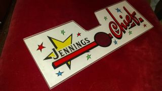 JENNINGS CHIEF Slot Machine Sign Replacemnt Part - large 3