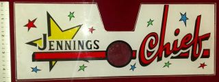 JENNINGS CHIEF Slot Machine Sign Replacemnt Part - large 6