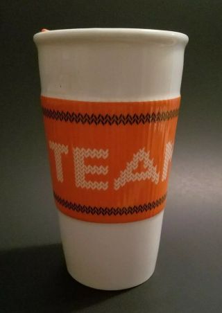 Starbucks 2016 Team Psl Ceramic Tumbler Mug Pumpkin Spice Latte Cup 10 Oz.