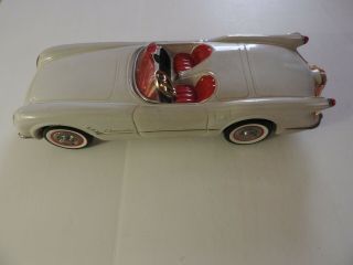 Vintage 1953 Chevrolet Corvette Decanter Hand Painted In Italy 1975 15 " Long Mib