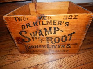 Dr.  Kilmer ' s Swamp Root Kidney Liver & Bladder Remedy Vintage Wood Box 2
