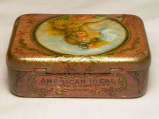 Antique California Perfume Company American Ideal Soap Tin Art Nouveau Old 4