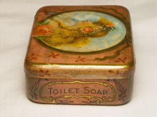 Antique California Perfume Company American Ideal Soap Tin Art Nouveau Old 5