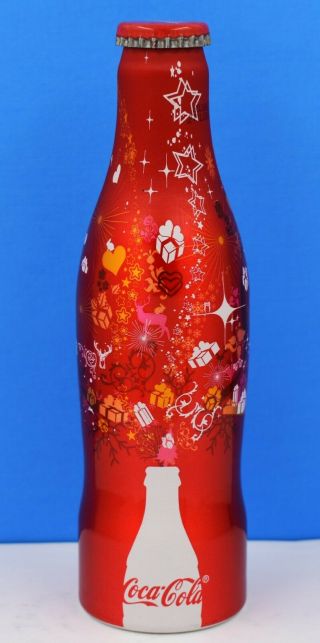 Full 2006 Christmas Aluminum Coca Cola Bottle Xmas Coke France