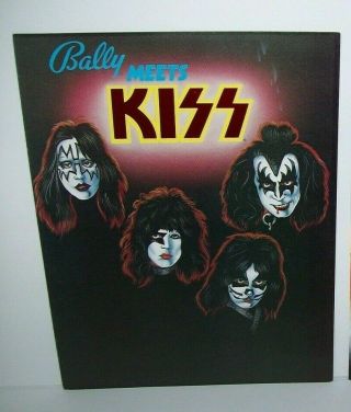 Kiss Pinball Machine Flyer Rare 1979 Bally Brochure Foldout Gene Ace Paul Peter