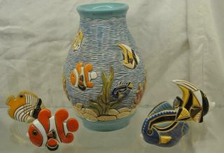 Artesania Rinconada One Of A Kind Vase - Fish Designs