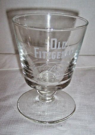 Antique Old Fitzgerald Bourbon Whiskey Drinking Glass Stitzel Weller 4 1/4 "