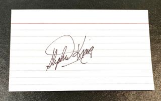 Stephen King Author Vintage Signed Autograph 3x5 Index Card The Shining Carrie