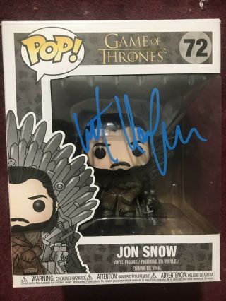 Kit Harrington Signed Funko Pop Ip Game Of Thrones Jon Snow On Throne