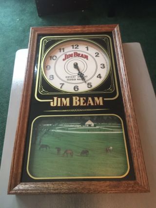 Rare Find Vintage Jim Beam Operational Wall Clock
