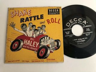 Bill Haley And The Comets 45 Ep,  Picture Cover Shake Rattle And Roll Decca