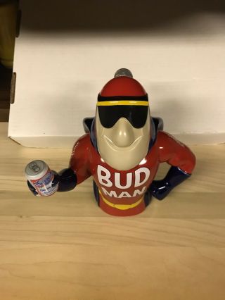 Collectable Budman Budweiser Lidded Beer Stein