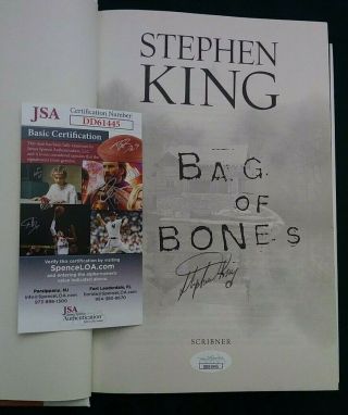 Stephen King Bag Of Bones Signed Autographed Hardcover Book Rare Jsa