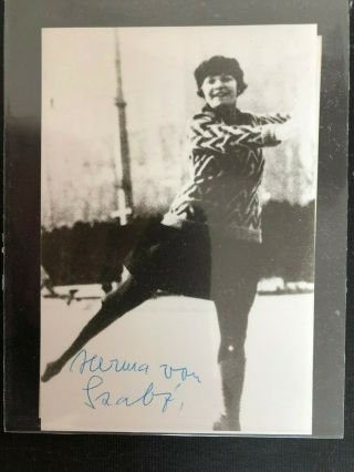 Herma Szabo - Olympic Champion 1924 Figure Skating Austria - Autograph