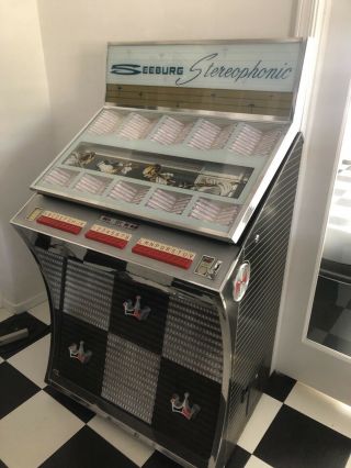 SEEBURG Y160 SELECT - O - MATIC JUKE BOX FULLY OPERABLE with 45s cond 2