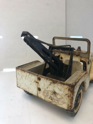 Vintage Tonka Jeep Wrecker With Plow Truck,  Pressed Steel 5