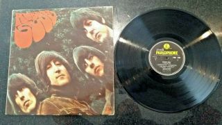 The Beatles " Rubber Soul " 1965 Mono Lp Pmc 1267 (xex 579 - 5 / 580 - 5)