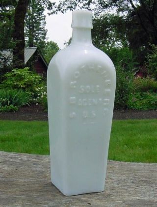 Western Case Gin - " S.  B.  Rothenberg / Sole Agents / U.  S.  " - Milk Glass Bitters