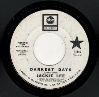 Northern Soul - Jackie Lee - Darkest Days/one For The Road - Abc 11146