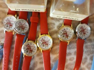 Carebear Strawberry/shortcake BRADLEY 1980s vtg old stock 57 watches 4