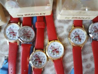 Carebear Strawberry/shortcake BRADLEY 1980s vtg old stock 57 watches 7