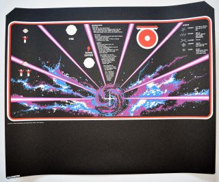 Tempest Full Sized Upright Control Panel Overlay Screen Printed From Atari Films