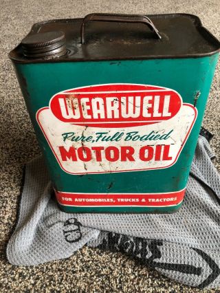 Vintage Wearwell Western Auto Supply 2 Gallon Car Truck Motor Oil Can