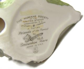 Helen Boehm Design Porcelain Bisque Snowshoe Hare for the Humane Society 3