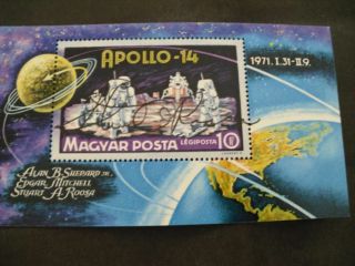 Apollo 14 Sheet Orig.  Signed Roosa Space