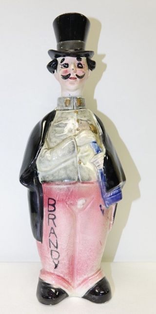 Vintage Figural Brandy Decanter Bottle Hand Made In Japan