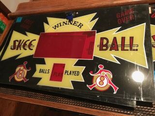 Skee Ball Plexiglas Game Display Sign Vintage And