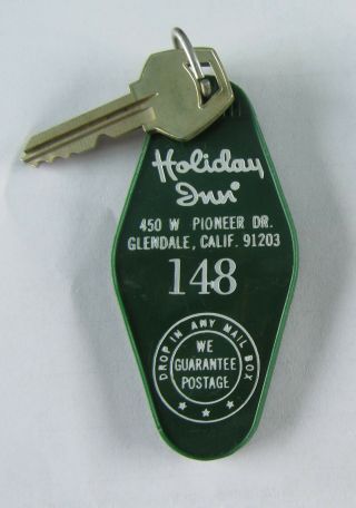 Vintage Casino Hotel Motel Room Key (holiday Inn) Glendale,  Ca Room 148