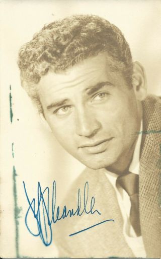 Jeff Chandler Vintage Matte Small - Sized Hand Signed Autographed Photo D.  1961