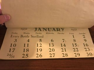 1932 Coca Cola Calendar