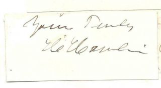 Civil War Abraham Lincoln Vice President Hannibal Hamlin Autograph Signature