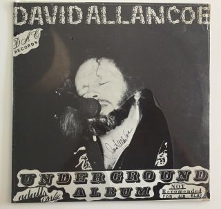 David Allan Coe Underground Album Vinyl Record Lp Signed Rare Blues