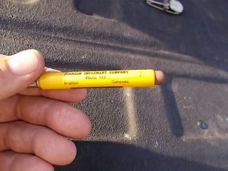 Minneapolis - Moline Advertising Bullet Pencil Johnson Implement Brighton Colorado 5