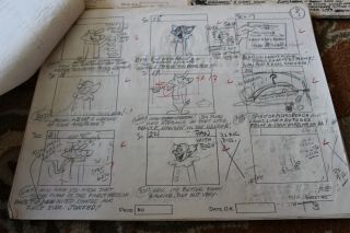 BOZO THE CLOWN RARE SCRIPT Animated Series Storyboard Sketch Art Cartoon 25 5