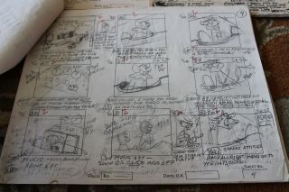 BOZO THE CLOWN RARE SCRIPT Animated Series Storyboard Sketch Art Cartoon 25 6