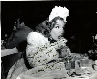 Mexican - American Actress Lupe Velez,  Rare Signed Vintage Candid Photo.