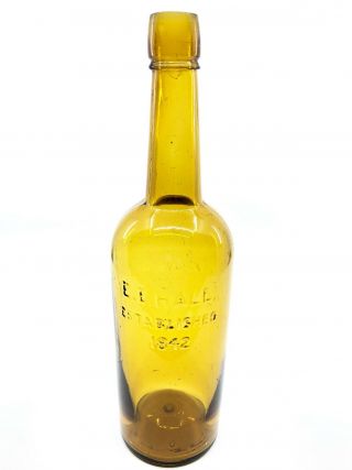 Eastern Whiskey - " E.  E.  Hall.  /established/1842 " - Applied Top