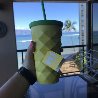 Starbucks Pineapple Tumbler Hawaii Exclusive Grande 16 Oz Nwt 2016