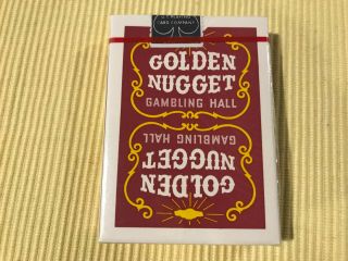 Vintage Deck Red Burgundy Golden Nugget Casino Playing Cards Las Vegas